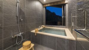 Salle de bain privée avec fenêtre et espace douche