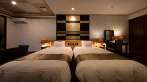 Due letti singoli in una camera