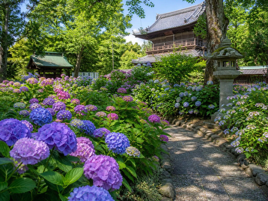 Hakozaki Shrine Hydrangea Garden