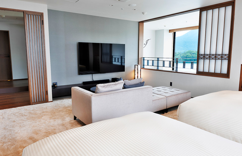 Akan Yuku No Sato Tsuruga Modern Twin Room
