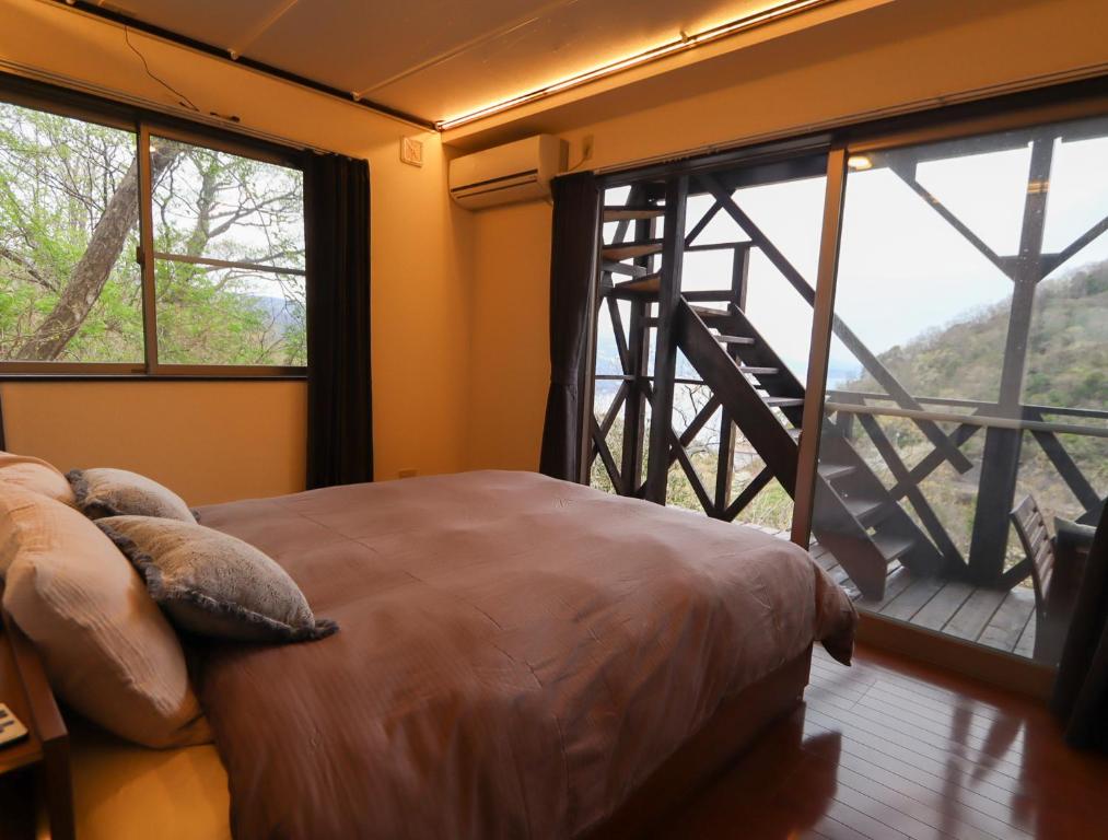 Atami Ocean Villa Retreat Bedroom Balcony View