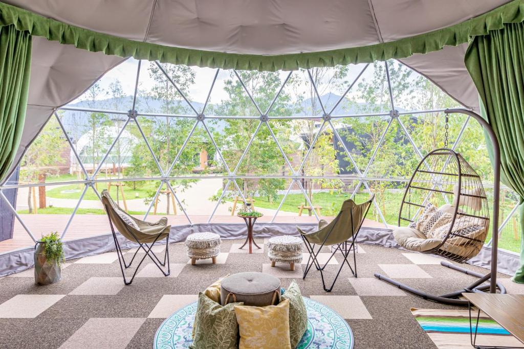 Awaumi Fujikawaguchiko Resort Glamping Dome Interior