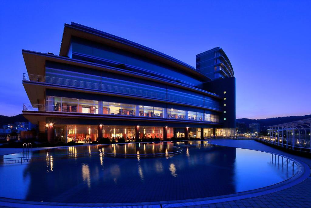 Biwako Hotel Night Exterior Pool