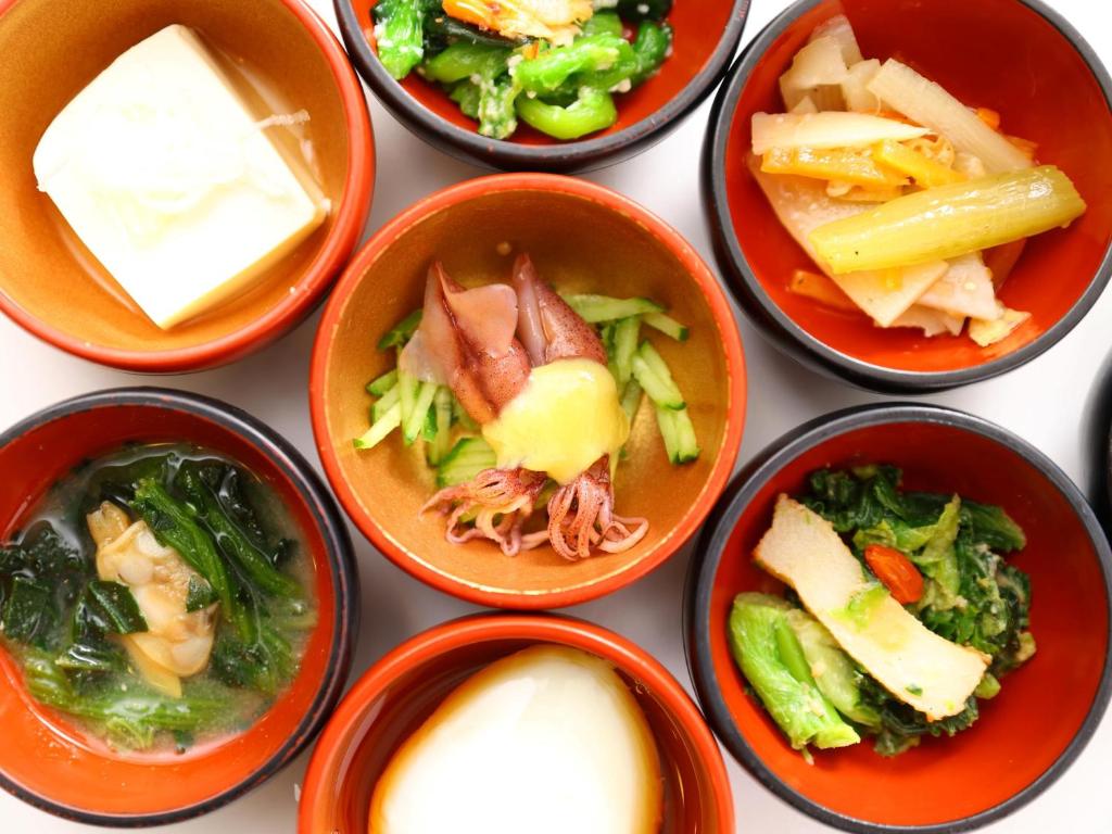 Dormy Inn Express Mikawa Anjo Japanese Breakfast Side Dishes