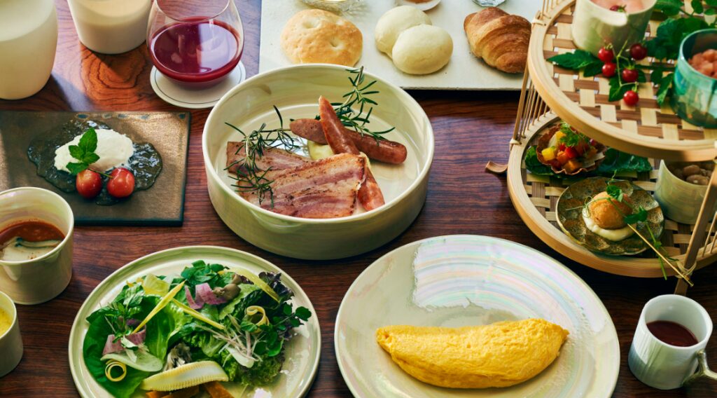 Espacio Hakone Geihinkan Rin Po Ki Ryu Breakfast Spread