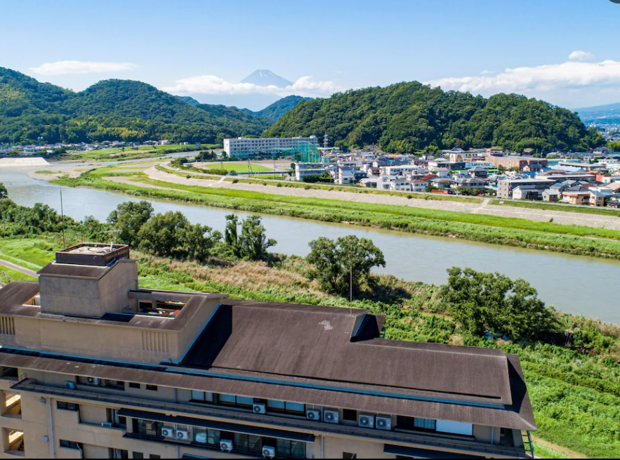 Fugaku Hanabusa River And Mountain View