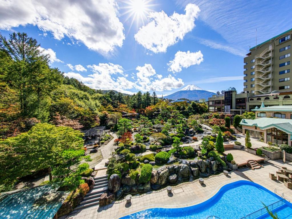 Fujisan Onsen Hotel Kaneyamaen Garden Mount Fuji View