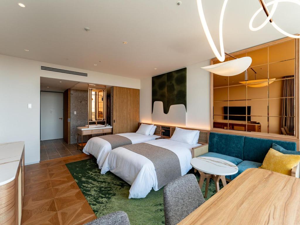 Greenity Iwata Modern Twin Room