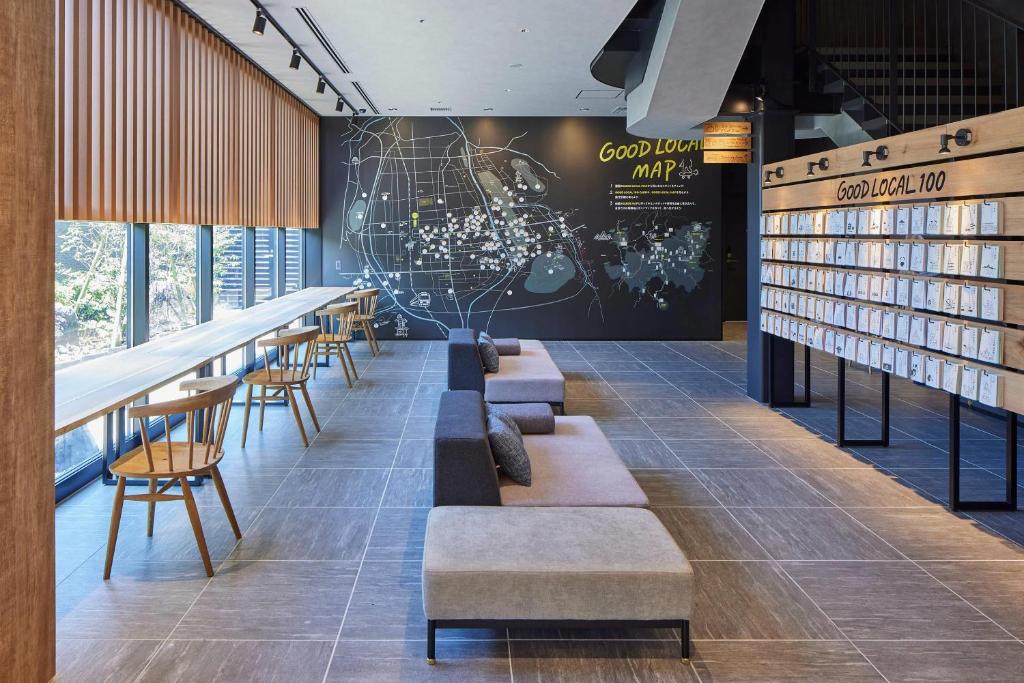 Hotel Around Takayama Lobby Map Wall