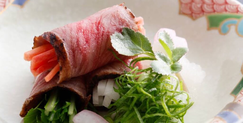 Izanro Iwasaki Beef Roll Dish