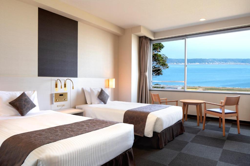 Kamenoi Hotel Itako Twin Room Ocean View