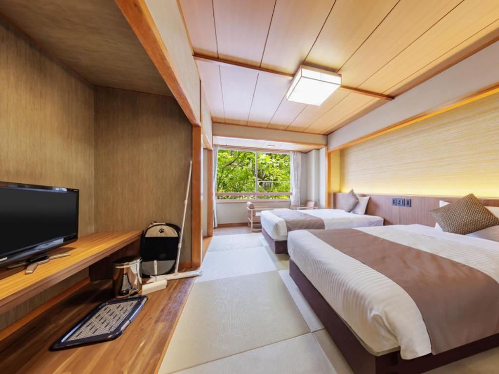 Kamenoi Hotel Shiobara Dog Friendly Hotel Twin Tatami Room