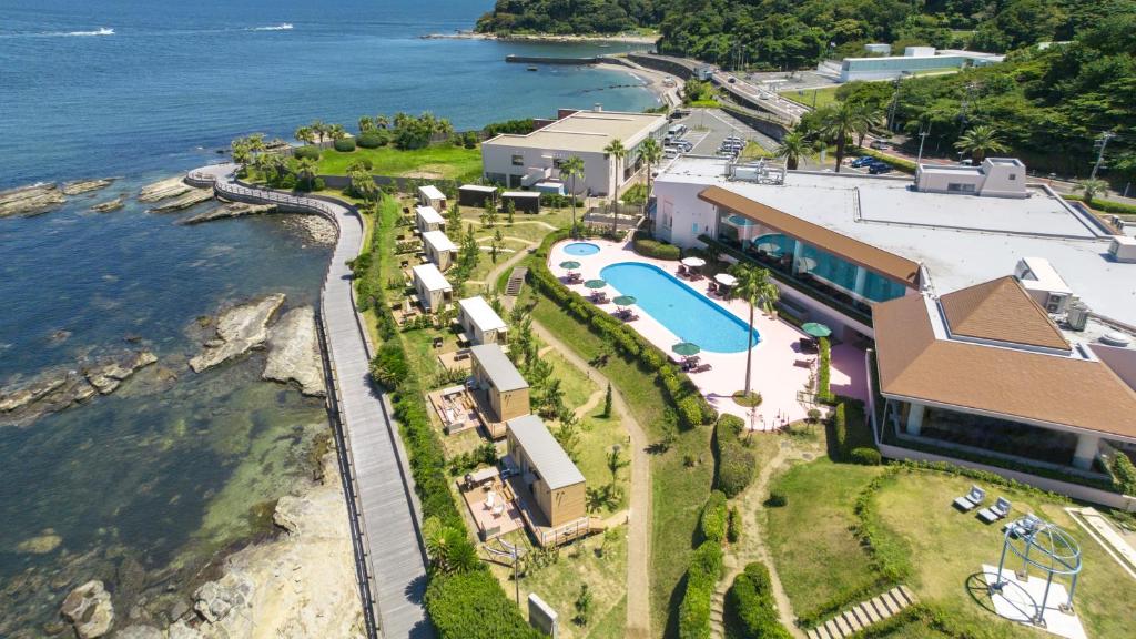 La Vista Yokosuka Kannonzaki Terrace Coastal Pool Aerial