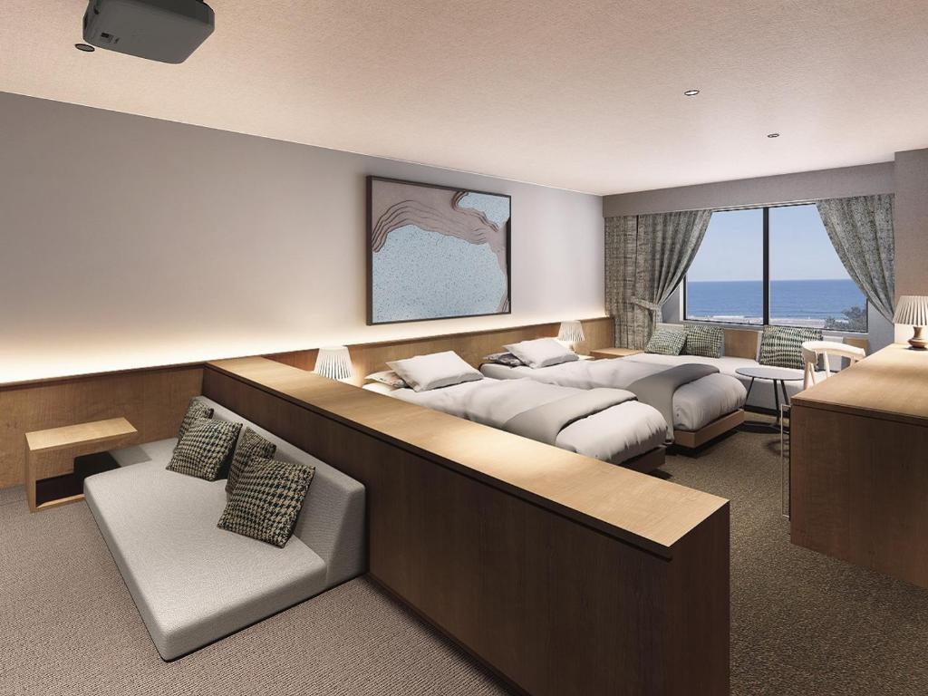 Oarai Park Hotel Ocean View Twin Room