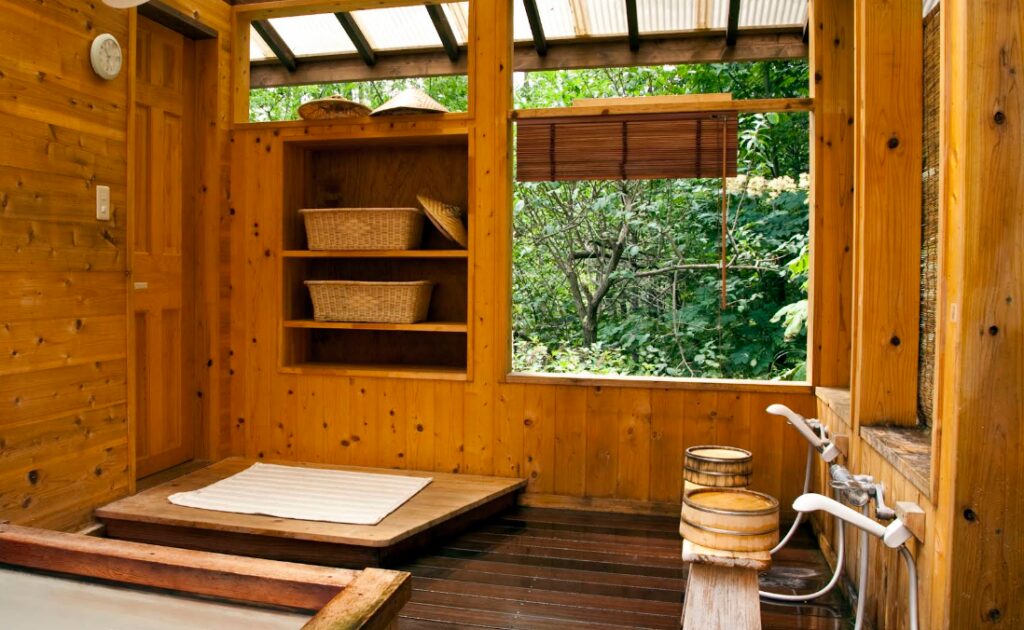 Poetical Wooden Bath Room