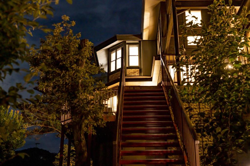 Private Resort Aomi Night Exterior Stairs