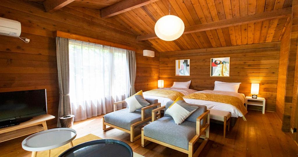 Resol No Mori Wooden Twin Room