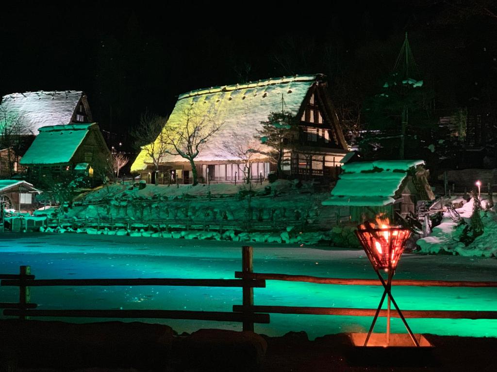 Ryokan Murayama Snowy Night Exterior
