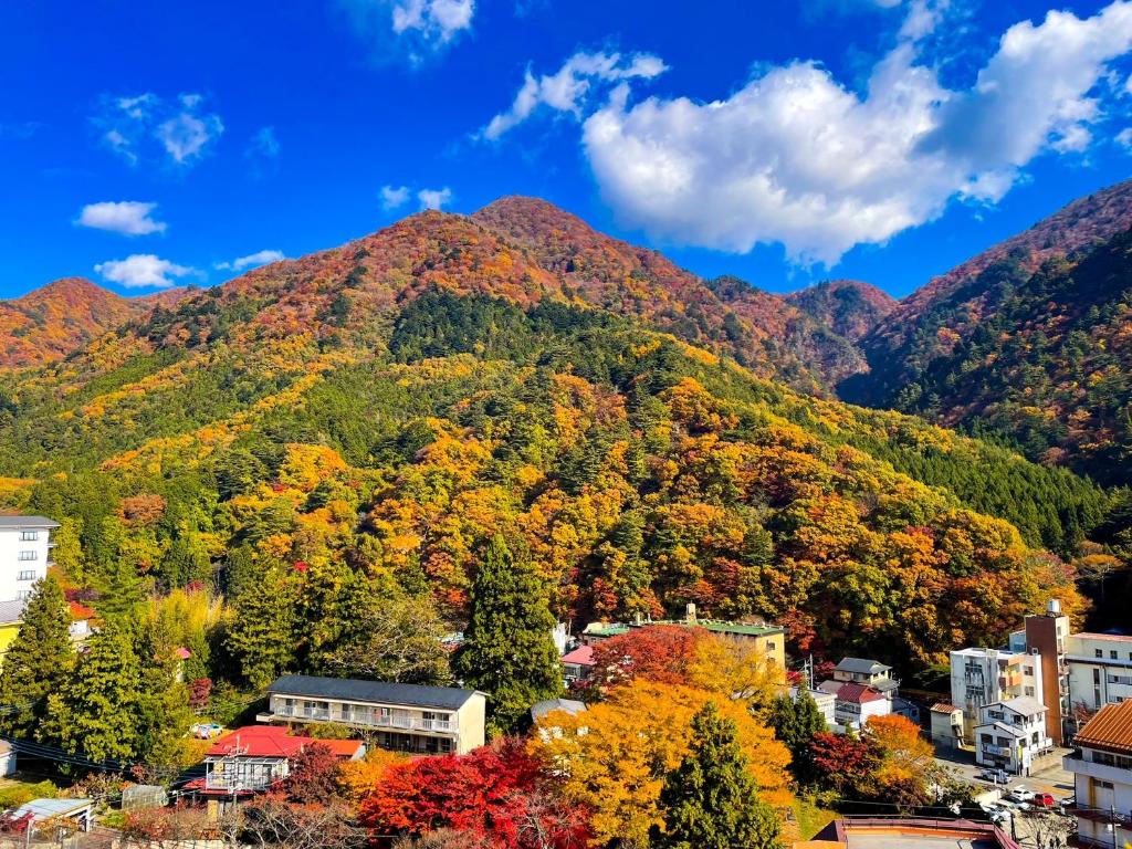 Shiobara Onsen Yashio Lodge Autumn Mountain View