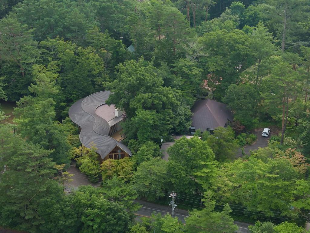 Shishi Iwa House Karuizawa Aerial Forest View