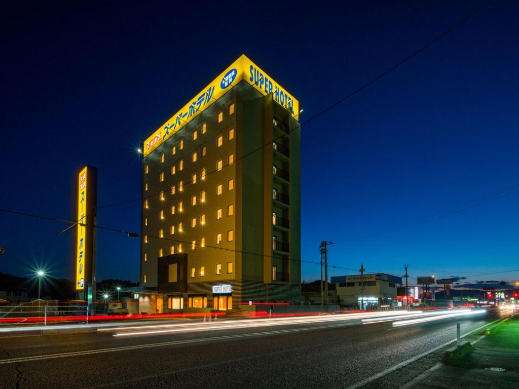 Super Hotel Fukushima Iwaki Night Exterior