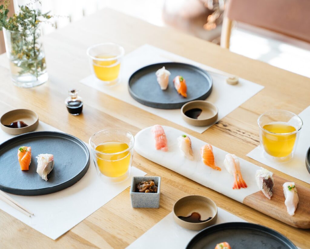 Yuzuki Old Folk House Sushi Breakfast
