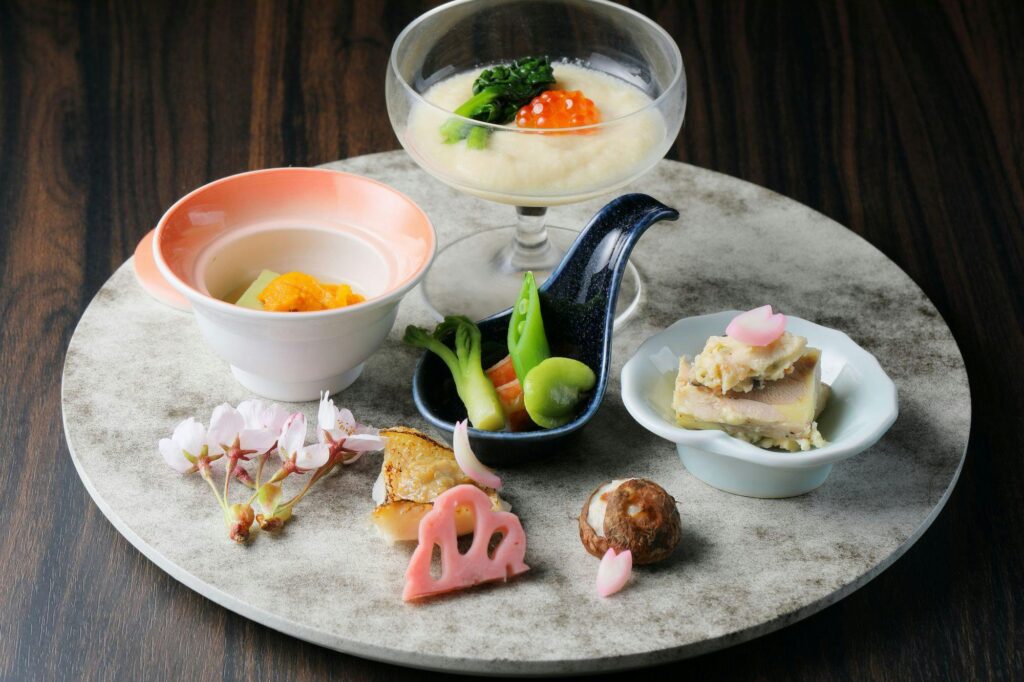Appetizer Assortment On A Square Plate