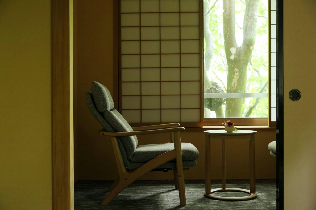 Chair By The Window With Small Table
