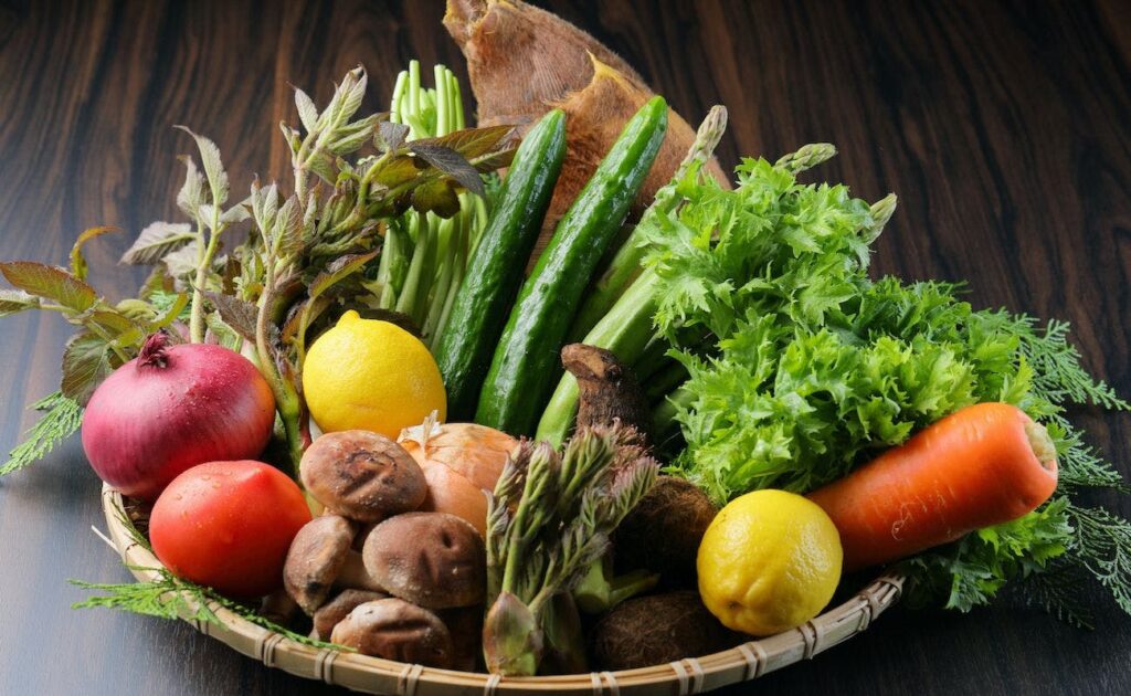 Fresh Vegetables In A Basket