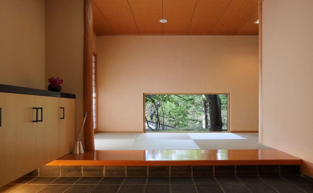 Indoor Bath Room With Forest View