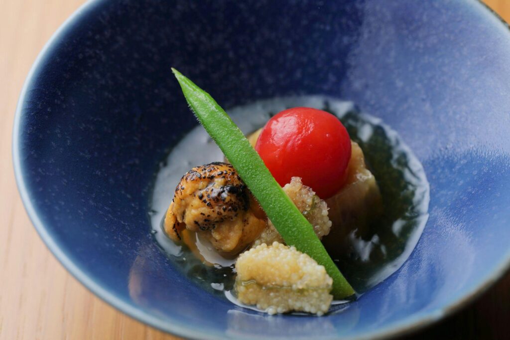 Small Starter Dish In A Blue Bowl