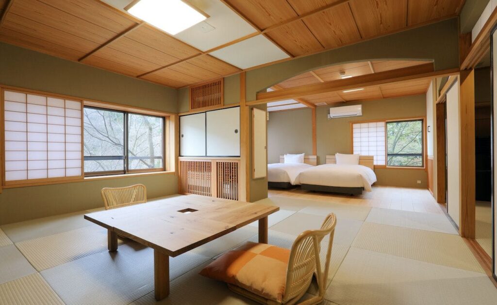 Tatami Room With Beds In The Back
