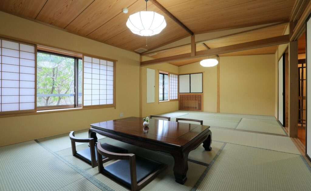 Tatami Room With Low Table And Shoji Windows