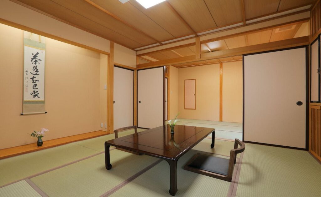Traditional Tatami Room With Wall Scroll