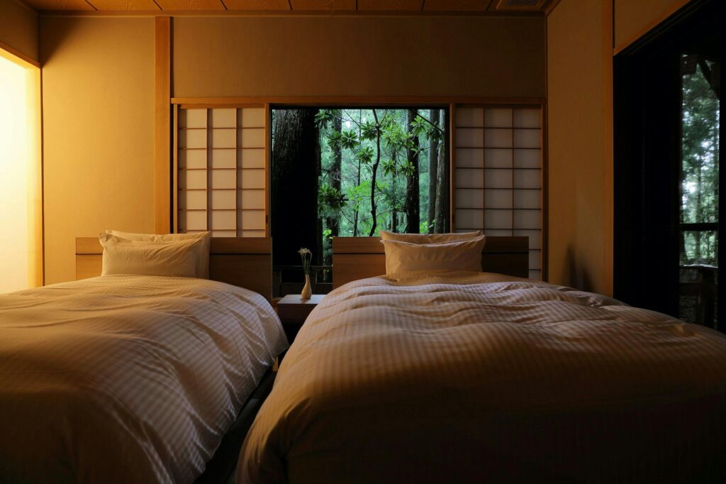 Twin Bed Room With Window View